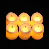 24PCS Electric LED Candles Plastic Electronic Components Tea Light Set For Wedding Confession Decoration Flameless