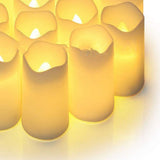 24PCS Electric LED Candles Plastic Electronic Components Tea Light Set For Wedding Confession Decoration Flameless