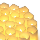 24PCS Electric LED Candles Plastic Electronic Components Tea Light Set For Wedding Confession Decoration Flameless