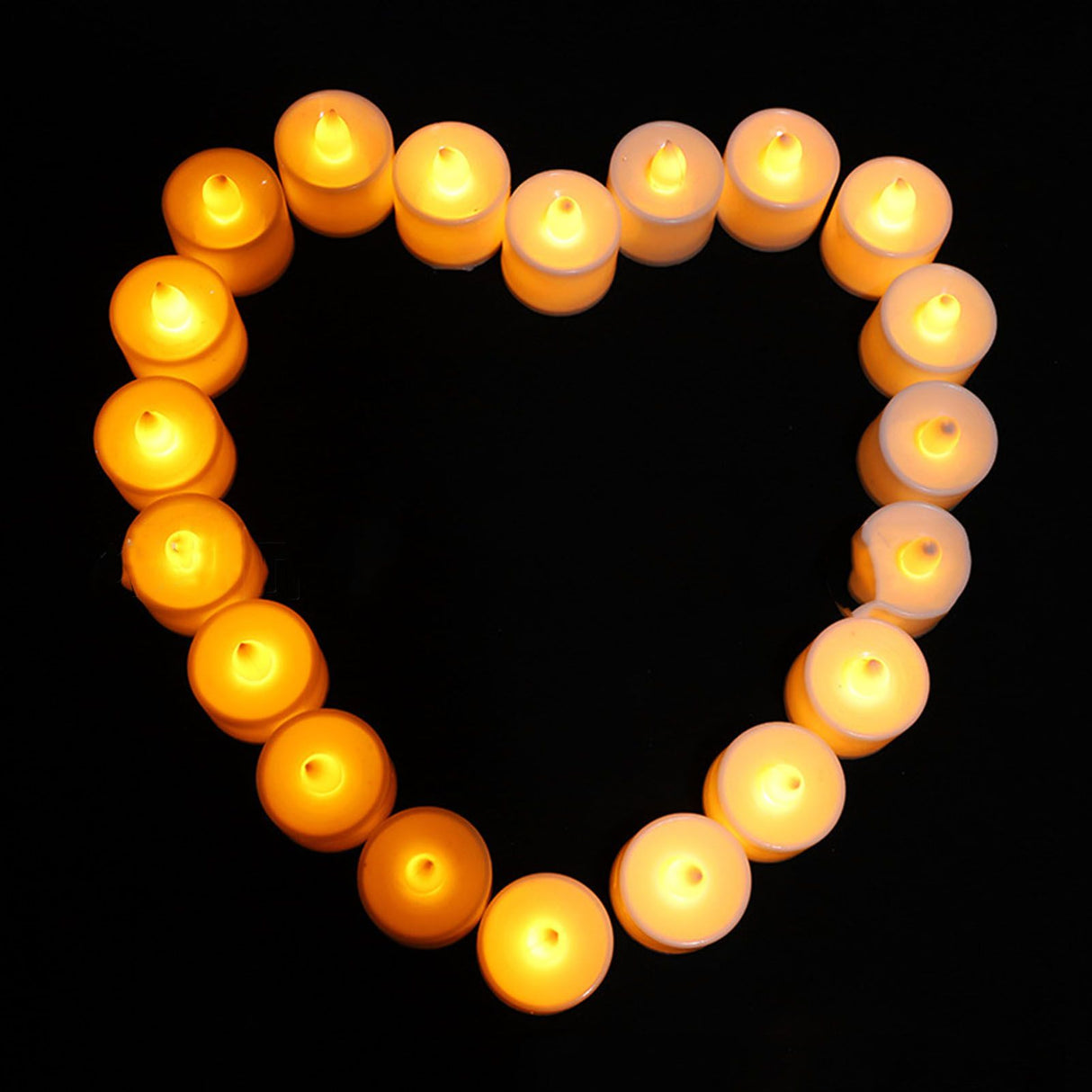 24PCS Electric LED Candles Plastic Electronic Components Tea Light Set For Wedding Confession Decoration Flameless
