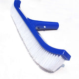 18in Pool Brushes for Cleaning Pool Wall Tile Nylon Bristle Pool Brush Head Curved Ends - Side View