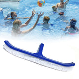 18in Pool Brushes for Cleaning Pool Wall Tile Nylon Bristle Pool Brush Head Curved Ends - 45-Degree Angle