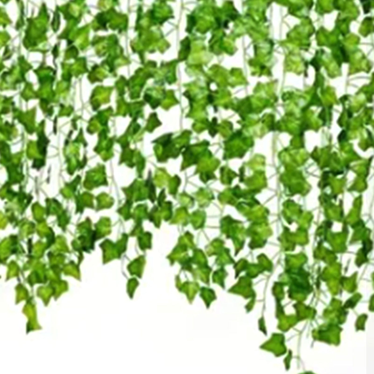 Simulated Ivy Cane Creeper Ivy Decorative Green Plants Ceiling Artificial Vine Eucalyptus Leaves 12PCS