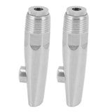 2pcs Pig Water Nipple Even Water Volume Stainless Steel G1/2 External Thread Pig Drinker for Sows Piglets Without Filter - 45-Degree Angle