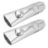 2pcs Pig Water Nipple Even Water Volume Stainless Steel G1/2 External Thread Pig Drinker for Sows Piglets Without Filter - Low Angle
