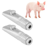 2pcs Pig Water Nipple Even Water Volume Stainless Steel G1/2 External Thread Pig Drinker for Sows Piglets Without Filter