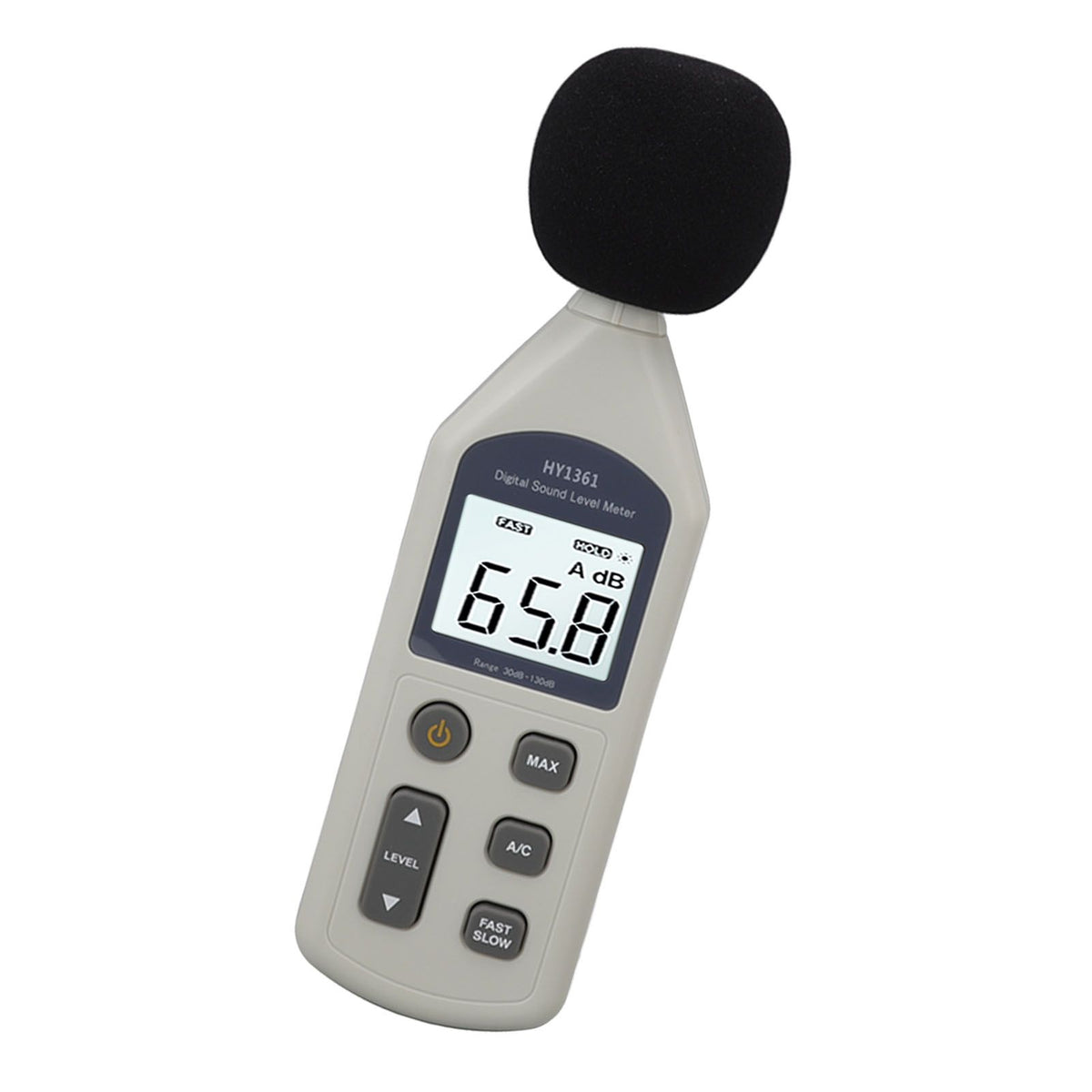 Decibel Meter High Accuracy LCD Screen 30 to 130dBA 5V USB Noise Detector with Backlight for Hospitals Shopping Malls
