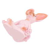 Cat Meditate Statue Vivid Details Cat Meditate Collectible Figurines for Homes Office Yoga Room Ornaments Gifts Pink - Close-Up Angle