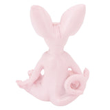Cat Meditate Statue Vivid Details Cat Meditate Collectible Figurines for Homes Office Yoga Room Ornaments Gifts Pink