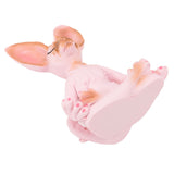 Cat Meditate Statue Vivid Details Cat Meditate Collectible Figurines for Homes Office Yoga Room Ornaments Gifts Pink