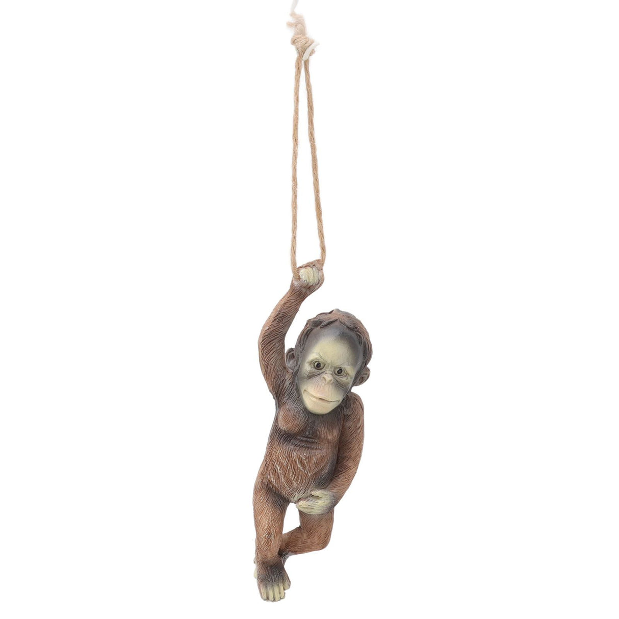 Baby Monkey Hanging Statue Exquisite Carving Resin Brown Monkey Sculptures for Trees Gardens