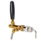 Adjustable Draft Beer Faucet Food Grade Golden Stainless Steel Beer Keg Tap for Bar Hotel - Front View