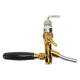 Adjustable Draft Beer Faucet Food Grade Golden Stainless Steel Beer Keg Tap for Bar Hotel - 45-Degree Angle
