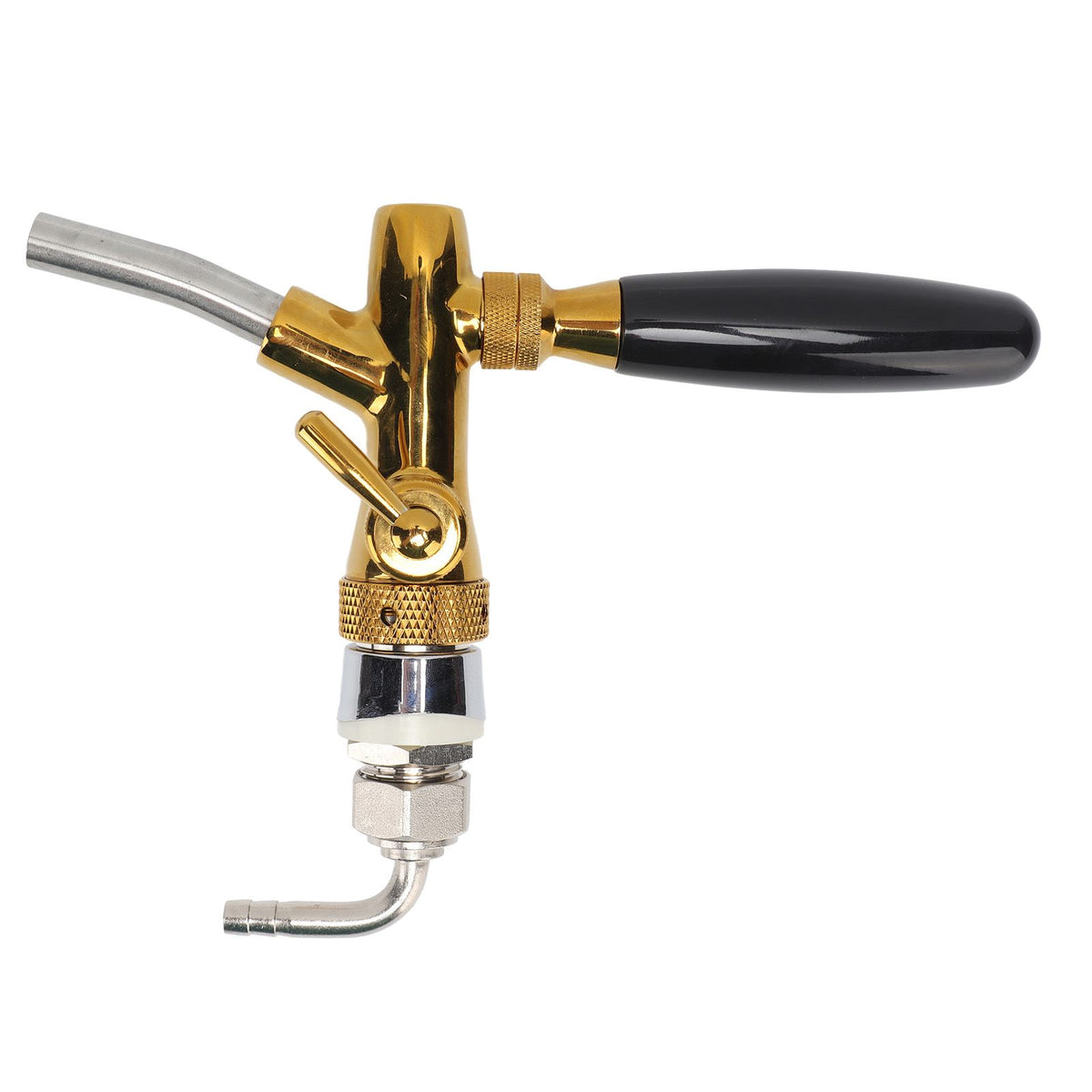 Adjustable Draft Beer Faucet Food Grade Golden Stainless Steel Beer Keg Tap for Bar Hotel