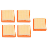5PCS Trimmer Air Filter Panel Filter Paper Trimmer Air Filter Replacement for Stihl FS91 Garden Tool - Front View
