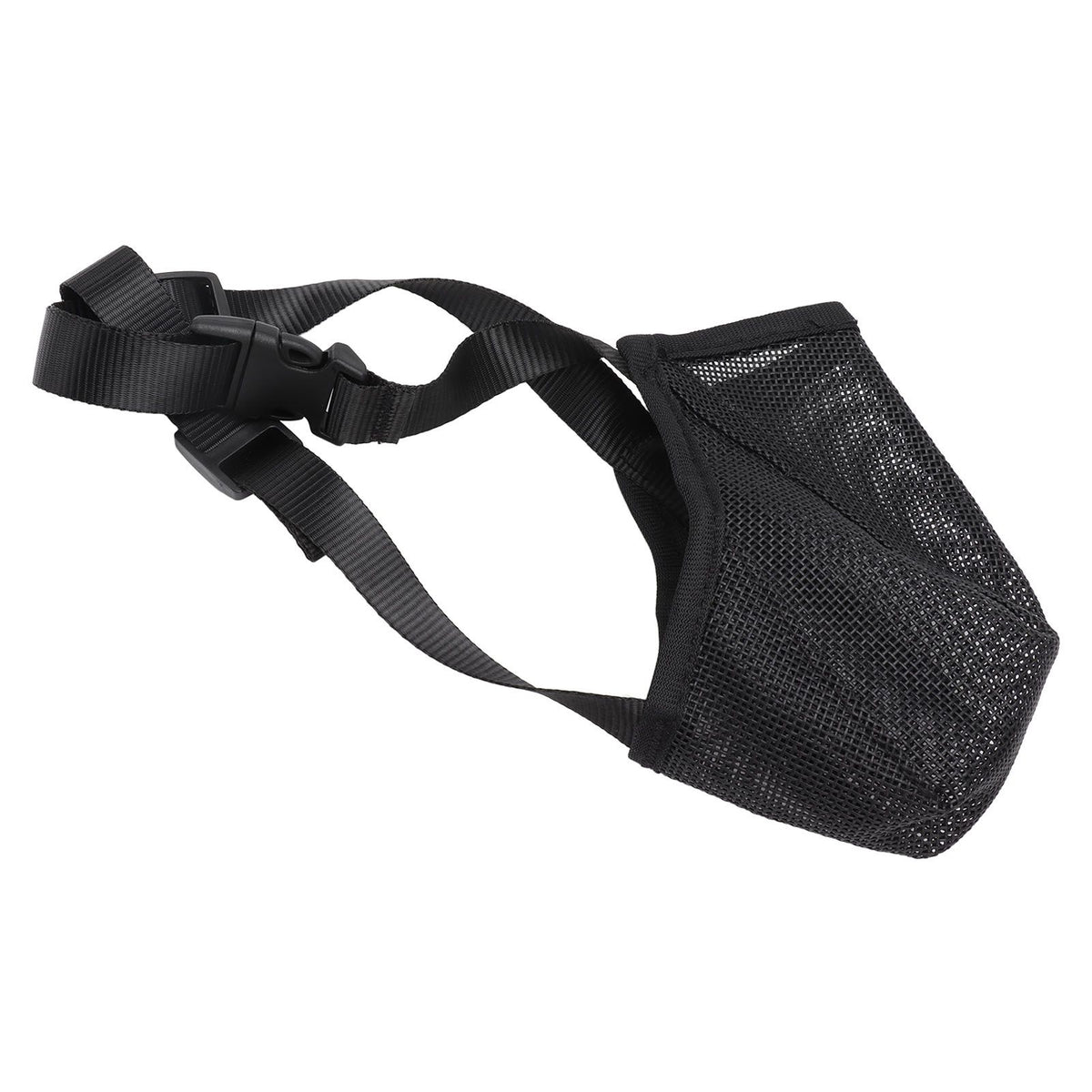 Dog Muzzle Soft Mesh Poisoned Bait Protection Pet Mouth Cover with Adjustable Straps for Small Medium Large Dogs 13x16cm / 5.1x6.3in