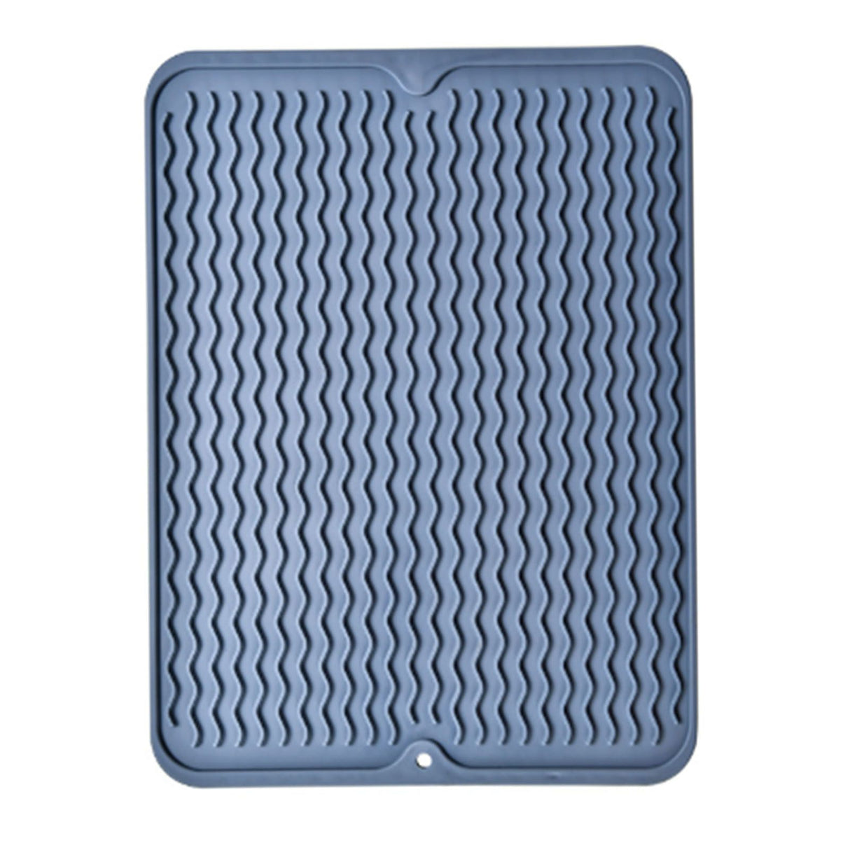 Table Insulating Rubber Mat Anti Slip Waterproof Heat Resistant Dish Drying Placemat for Kitchen Blue