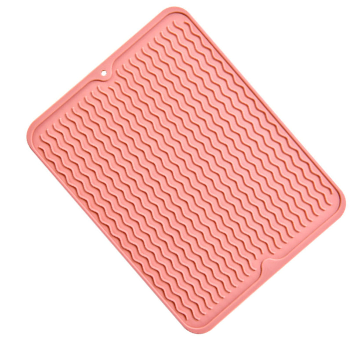 Table Insulating Rubber Mat Anti Slip Waterproof Heat Resistant Dish Drying Placemat for Kitchen Pink