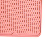 Table Insulating Rubber Mat Anti Slip Waterproof Heat Resistant Dish Drying Placemat for Kitchen Pink - Extra Image