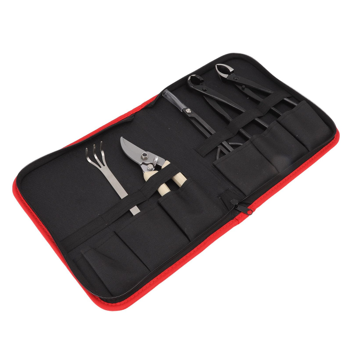 5Pcs Bonsai Tool Set Kit Carbon Steel Bonsai Scissors Rake Branch Cutter Pruning Shears Pliers Garden Tools