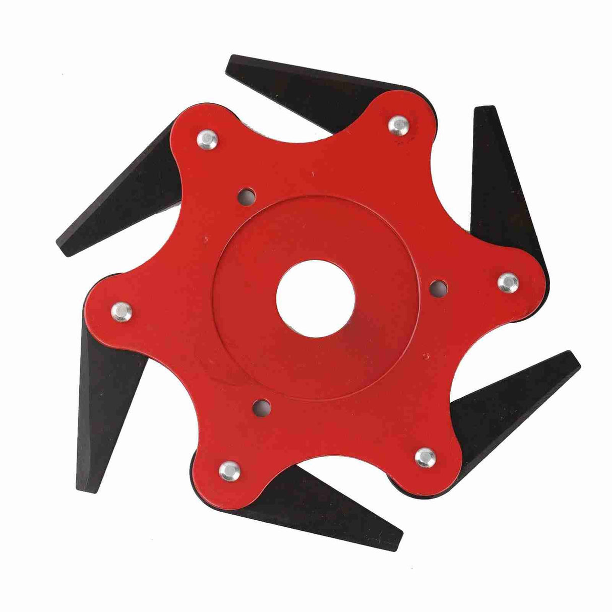 6 Blade Brush Cutter Head 2.5cm Inner Diameter Nylon and Manganese Steel Trimmer Head for Garden Tool Red