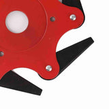 6 Blade Brush Cutter Head 2.5cm Inner Diameter Nylon and Manganese Steel Trimmer Head for Garden Tool Red - Low Angle