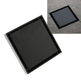 4 Inch Square Invisible Shower Drain Stainless Steel Anti Odor Bathroom Floor Drain 1.3mm Tileable Black