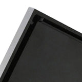 4 Inch Square Invisible Shower Drain Stainless Steel Anti Odor Bathroom Floor Drain 1.3mm Tileable Black - Close-Up Angle