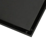 4 Inch Square Invisible Shower Drain Stainless Steel Anti Odor Bathroom Floor Drain 1.3mm Tileable Black