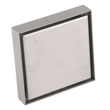 4 Inch Square Invisible Shower Drain Stainless Steel Anti Odor Bathroom Floor Drain 1.3mm Tileable Brushed - Rear View
