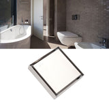 4 Inch Square Invisible Shower Drain Stainless Steel Anti Odor Bathroom Floor Drain 1.3mm Tileable Brushed