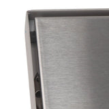 4 Inch Square Invisible Shower Drain Stainless Steel Anti Odor Bathroom Floor Drain 1.3mm Tileable Brushed