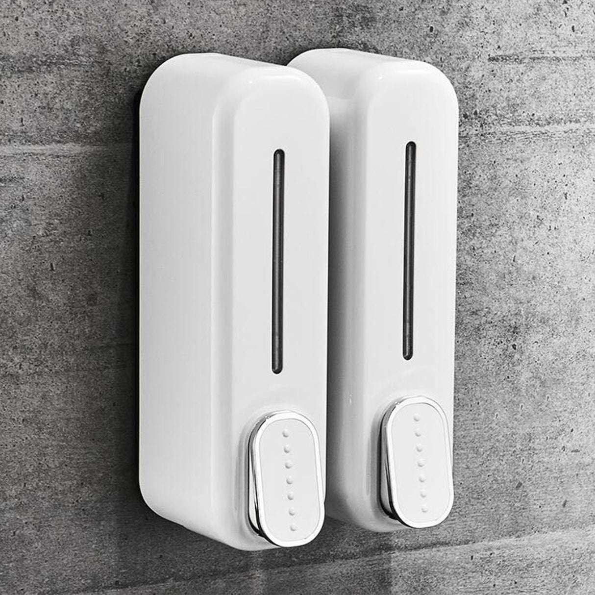 300ml Manual Soap Dispenser Press ABS Wall Mounted Shower Gel Container for Home Hotel White