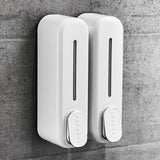 300ml Manual Soap Dispenser Press ABS Wall Mounted Shower Gel Container for Home Hotel White