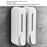 300ml Manual Soap Dispenser Press ABS Wall Mounted Shower Gel Container for Home Hotel White