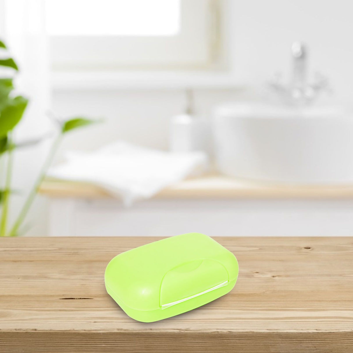Travel Soap Container Waterproof Portable Bar Soap Case Holder Leakproof Soap Box for Home Hotel Green