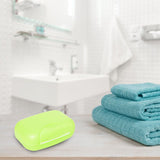 Travel Soap Container Waterproof Portable Bar Soap Case Holder Leakproof Soap Box for Home Hotel Green - Extra Image