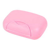 Travel Soap Container Waterproof Portable Bar Soap Case Holder Leakproof Soap Box for Home Hotel Pink - Front View