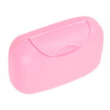 Travel Soap Container Waterproof Portable Bar Soap Case Holder Leakproof Soap Box for Home Hotel Pink - Side View