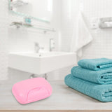 Travel Soap Container Waterproof Portable Bar Soap Case Holder Leakproof Soap Box for Home Hotel Pink