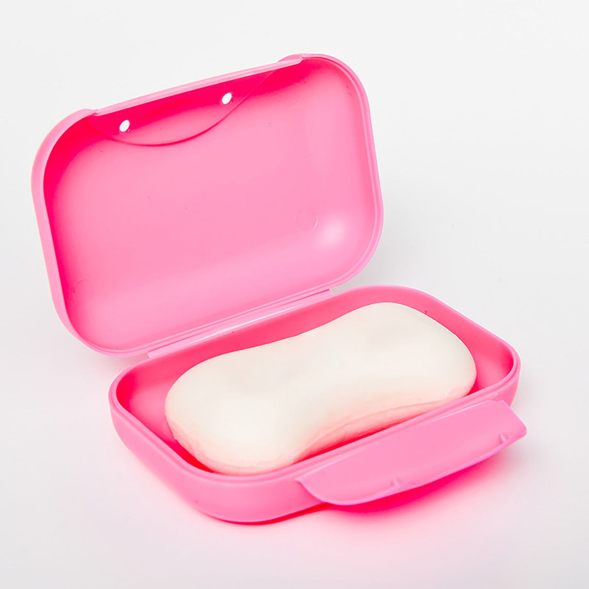 Travel Soap Container Waterproof Portable Bar Soap Case Holder Leakproof Soap Box for Home Hotel Pink