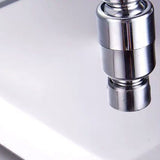 201 Stainless Steel Shower Head 8 Inch High Pressure Rainfall Shower Head for Bathroom Tour - Close-Up Angle
