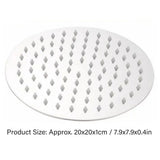 201 Stainless Steel Shower Head 8 Inch High Pressure Rainfall Shower Head for Bathroom Tour