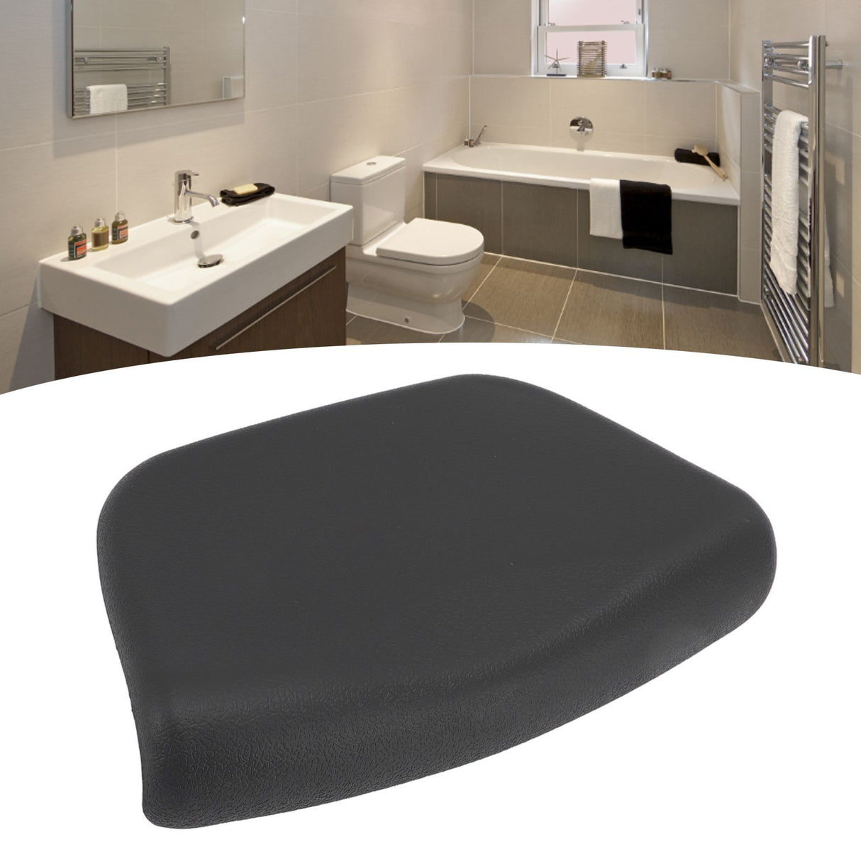 PU Bathing Massage Pillow with Suction Cups High Resilience Non Slip Bath Tub Spa Pillow