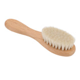 Baby Hair Wool Brush Soft Bristles Styling Beard Brush Baby Bathing Cleaning Nursing Wooden Comb Brush
