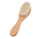 Baby Hair Wool Brush Soft Bristles Styling Beard Brush Baby Bathing Cleaning Nursing Wooden Comb Brush
