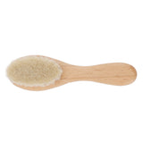 Baby Hair Wool Brush Soft Bristles Styling Beard Brush Baby Bathing Cleaning Nursing Wooden Comb Brush - Rear View