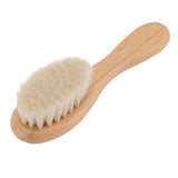 Baby Hair Wool Brush Soft Bristles Styling Beard Brush Baby Bathing Cleaning Nursing Wooden Comb Brush