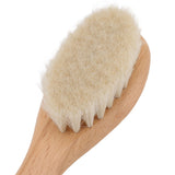 Baby Hair Wool Brush Soft Bristles Styling Beard Brush Baby Bathing Cleaning Nursing Wooden Comb Brush