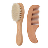 Baby Brush and Comb Set Multifunction Composite Wood and Wool Baby Hair Brush for Men Hair Style Baby Bath